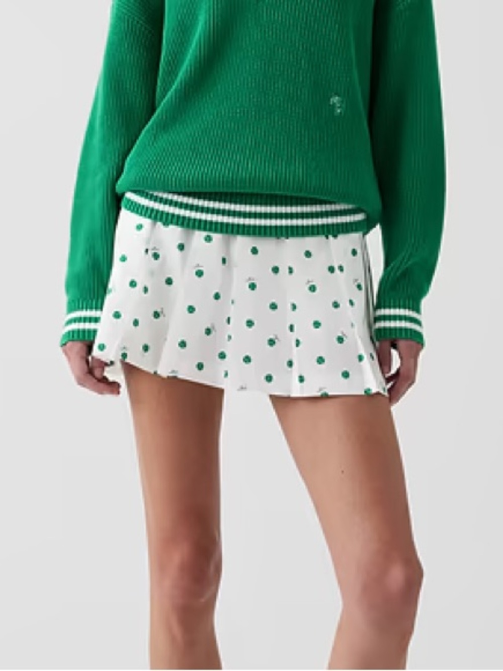Gap × Malbon Pleated Poplin Mini Skort